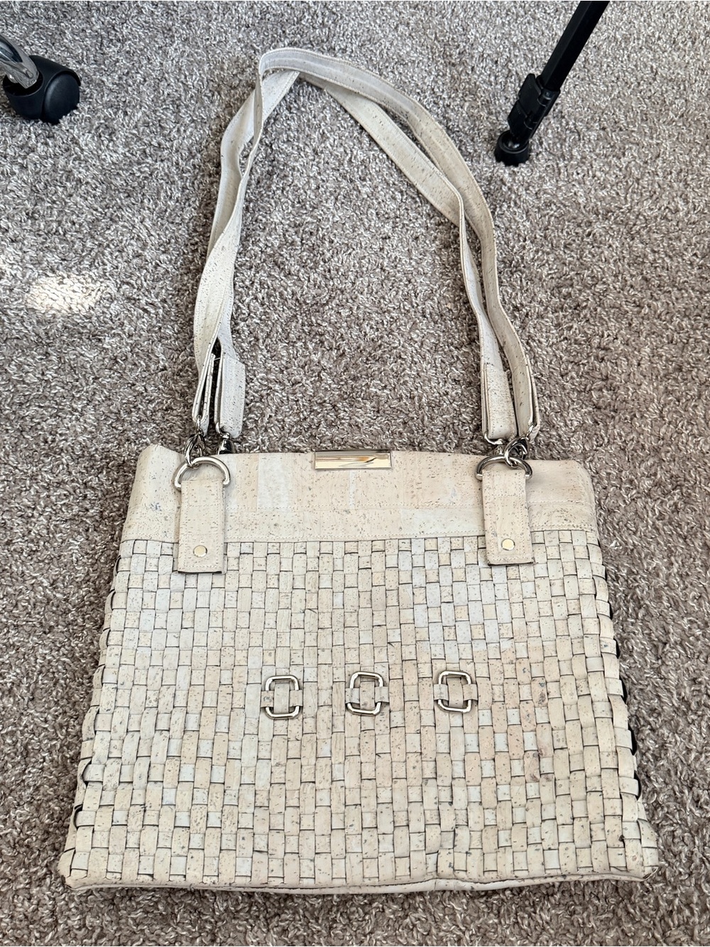 Nancy Zee Designs Woven Tote Bag in Stone Gray - Picture 2 of 16